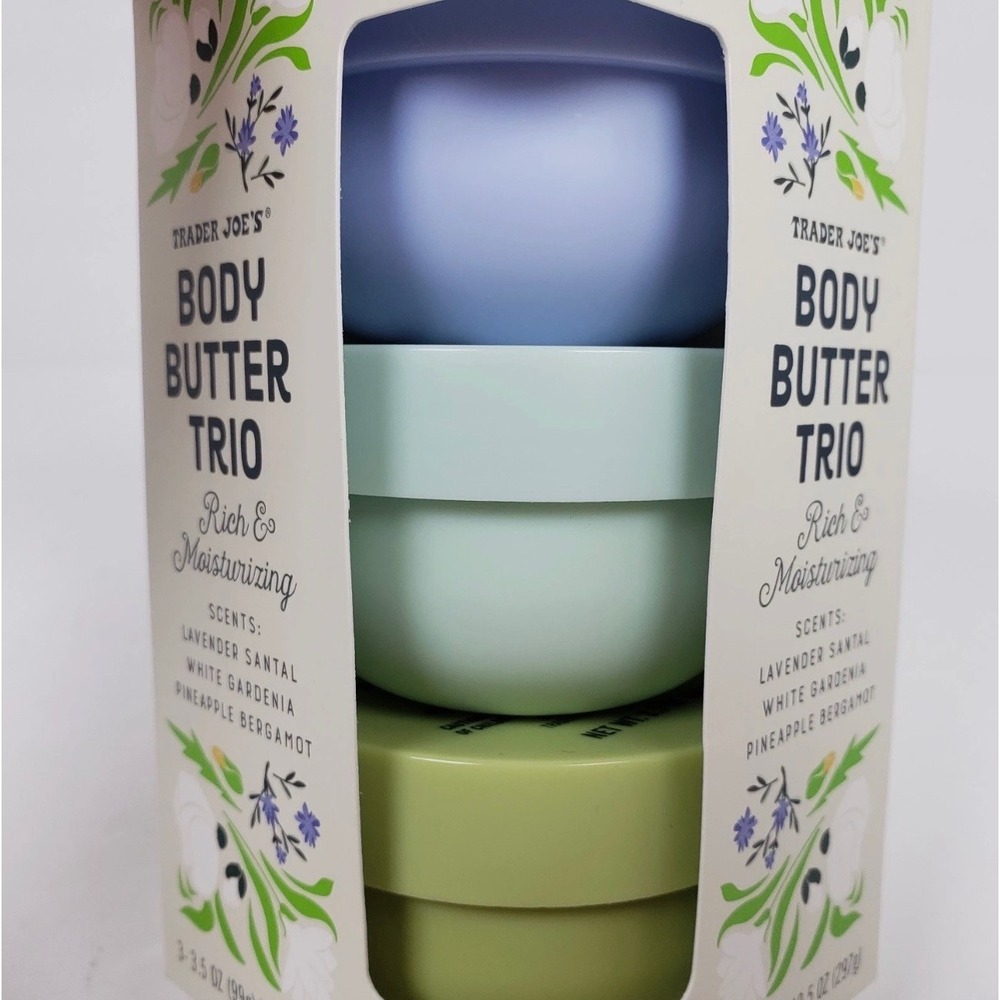 Trader Joe's Body Butter Trio Lavender Santal White Gardenia Pineapple Bergamot - Picture 4 of 4